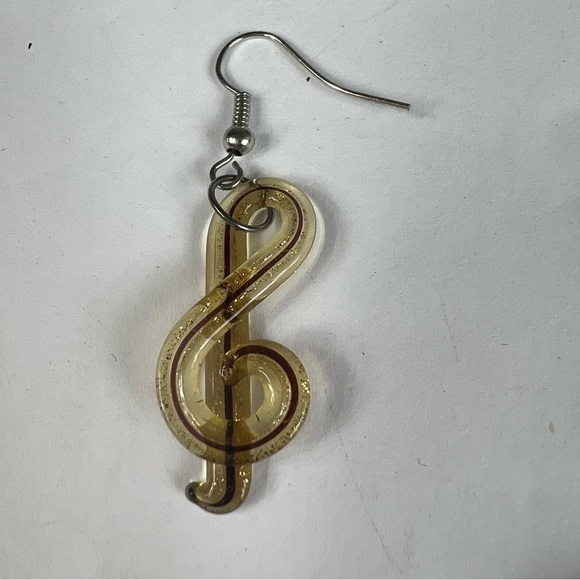 Murano glass earring and pendant set musical note - Picture 6 of 9